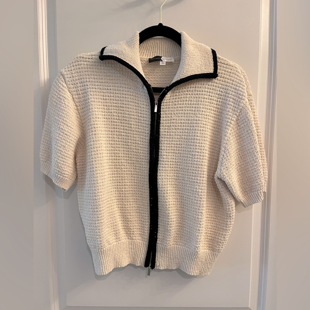 Piper & Scoot knit collared top, size XL